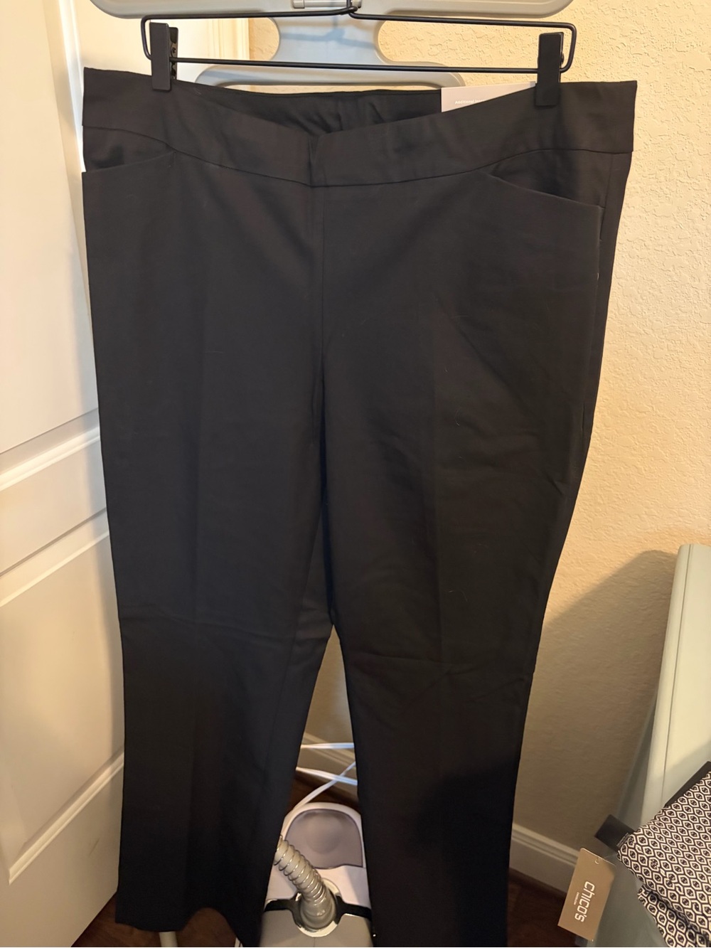 Chico's Black Straight-Leg Dress Trousers